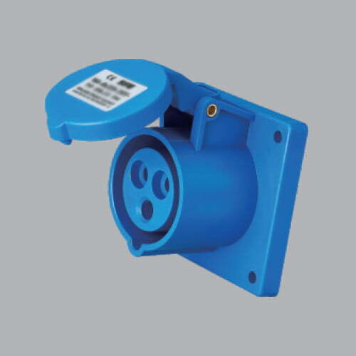 9mpe-mpn-313-1 Ổ cắm gắn âm loại thẳng 32A 2P+E(6h) IP44 MPE MPN-323