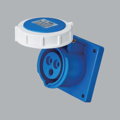 9mpe-mpn-3132-1 Ổ cắm gắn âm loại thẳng kín nước 16A 2P+E(6h) IP67 MPE MPN-3132