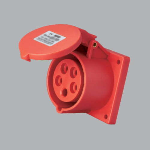 9mpe-mpn-315 Ổ cắm gắn âm loại thẳng 32A 3P+N+E(6h) IP44 MPE MPN-325
