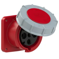 Ổ cắm gắn âm kín nước dạng thẳng 63A 4P 400V 6H IP66/67 PCE F334-6