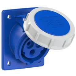 Ổ cắm gắn âm kín nước dạng nghiêng 16A 3P 230V 6H IP67 PCE F4132-6F78
