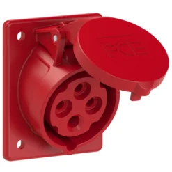Ổ cắm gắn âm dạng nghiêng 32A 4P 400V 6H IP44 PCE F424-6