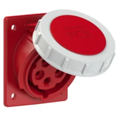 Ổ cắm gắn âm kín nước dạng nghiêng 32A 5P 400V 6H IP67 PCE F4252-6F78