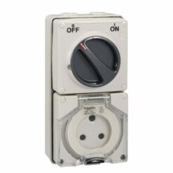 Ổ cắm có công tắc kín nước 3P 15A 250V IP66 Schneider S56C315RPGY
