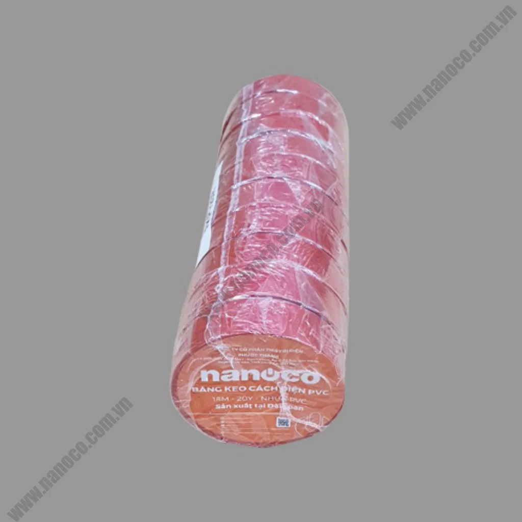 anan-fkpt10-r Băng keo cách điện PVC 10 yard đỏ (Đài Loan) Nanoco FKPT10R