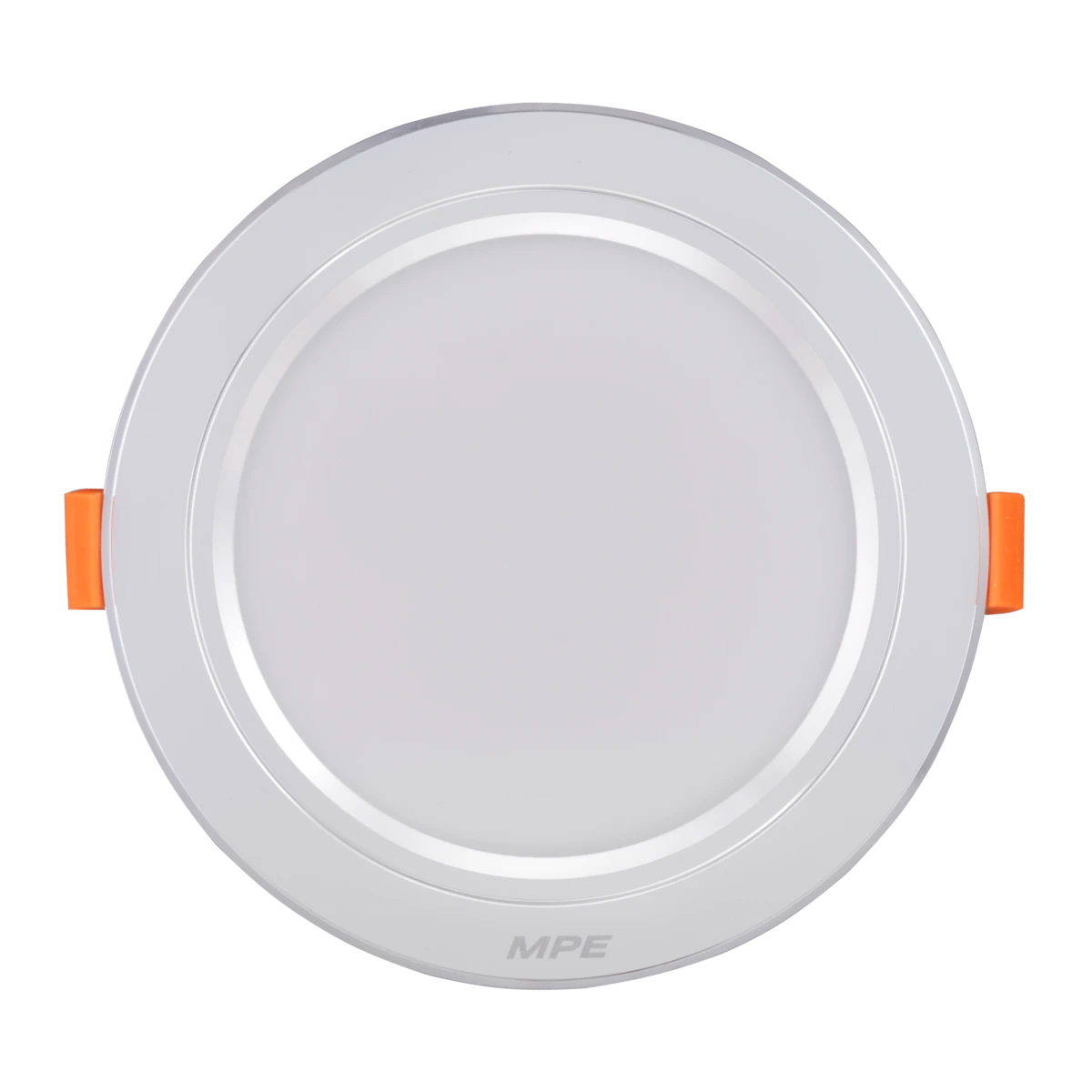 dlb-12t-3 Đèn LED downlight nhôm âm trần viền bạc 12W sáng vàng MPE DLB-12V