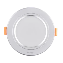 Đèn LED downlight nhôm âm trần viền bạc 7W sáng trắng MPE DLB-7T
