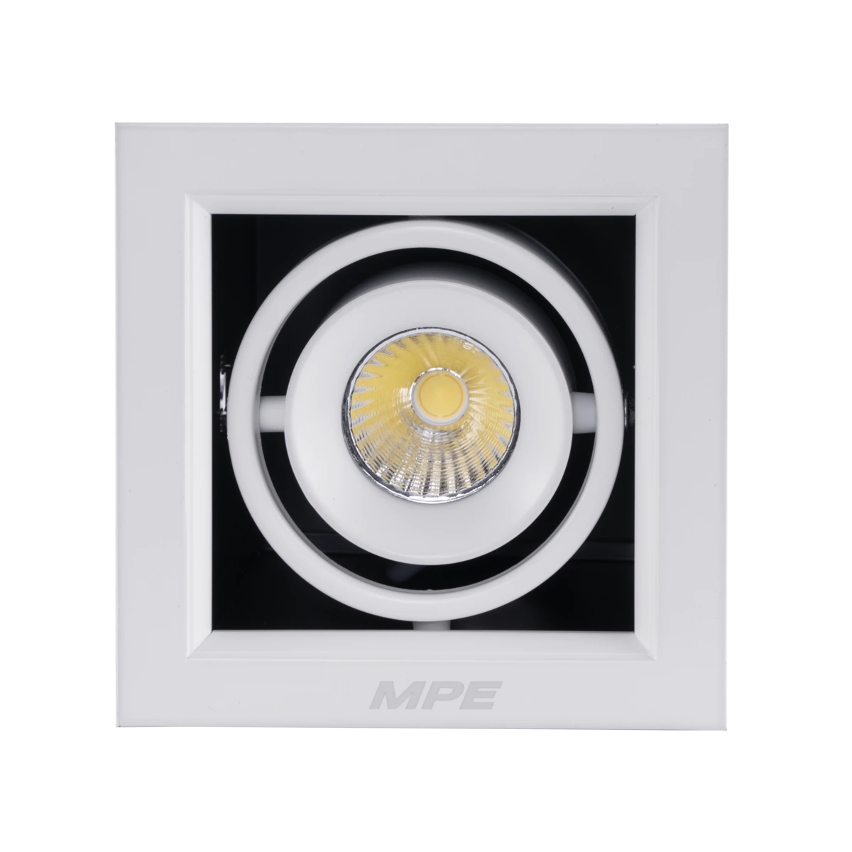 dls-107t Đèn LED downlight vuông gắn âm 1x7W sáng trung tính MPE DLS-107N