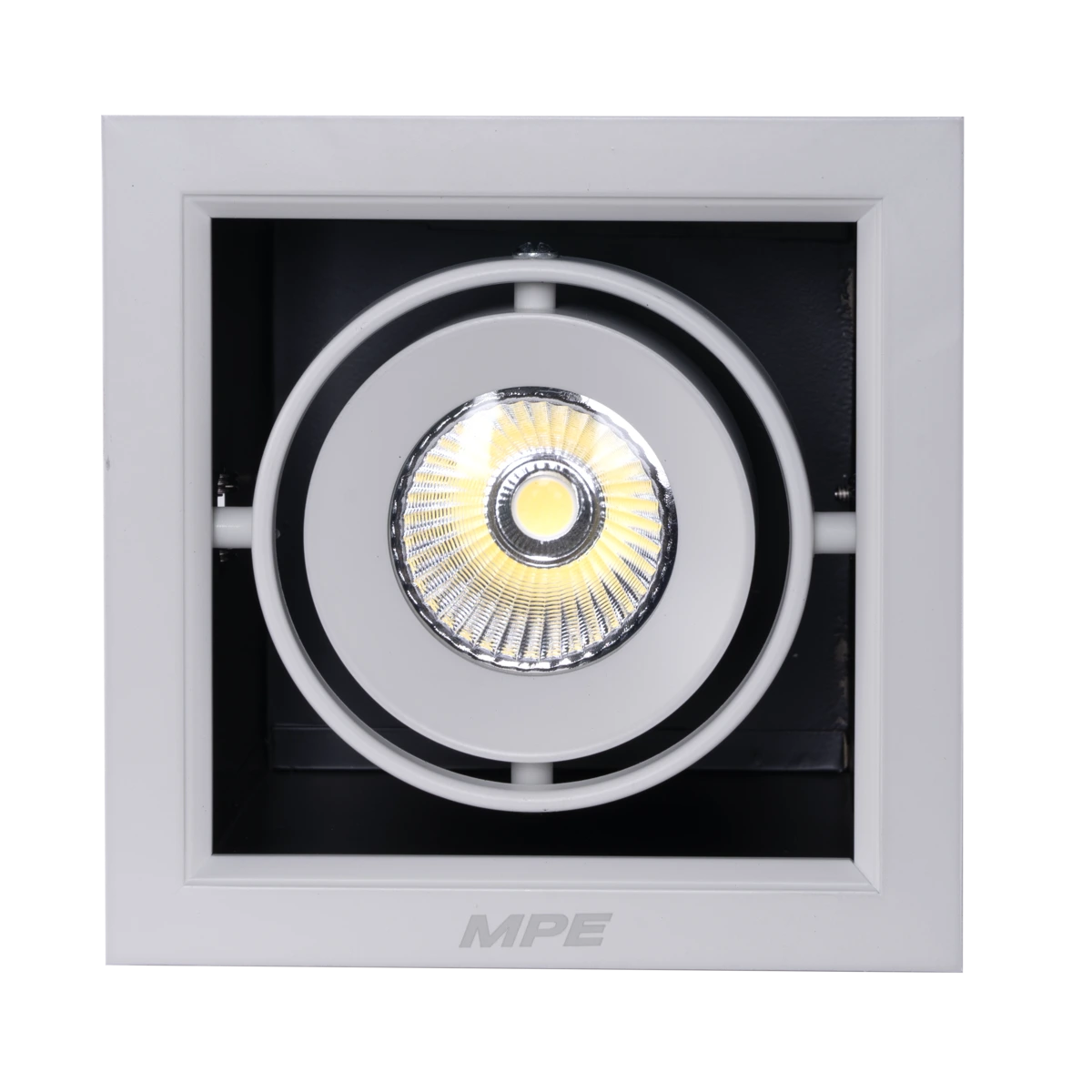 dls-112t-1 Đèn LED downlight vuông gắn âm 1x12W sáng trắng MPE DLS-112T