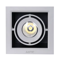 Đèn LED downlight vuông gắn âm 1x12W sáng vàng MPE DLS-112V