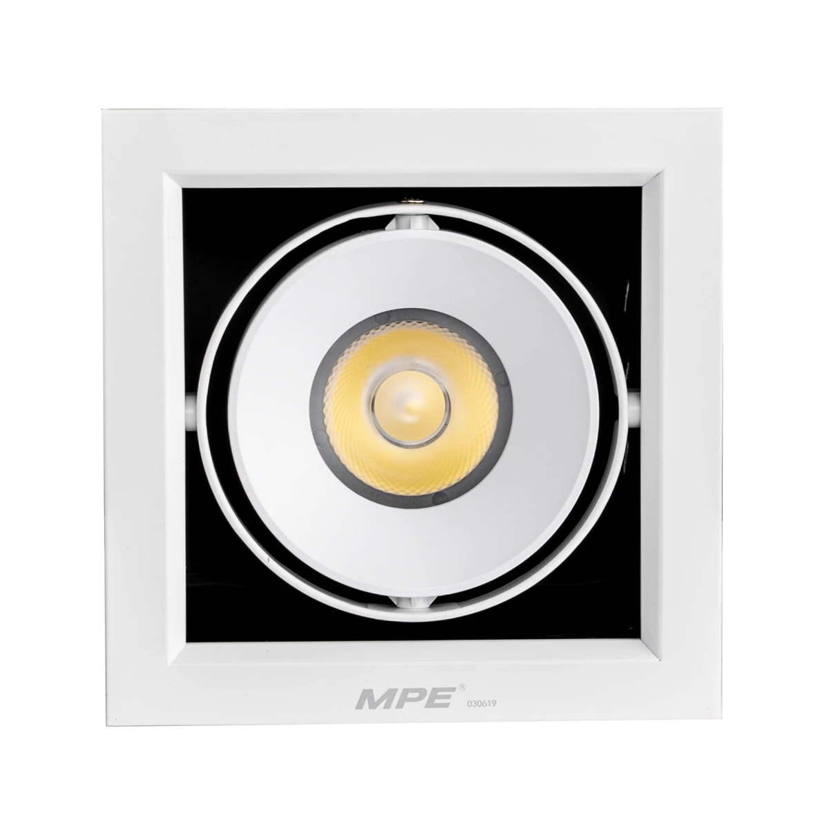 dls-120t-2 Đèn LED downlight vuông gắn âm 1x20W sáng trung tính MPE DLS-120N