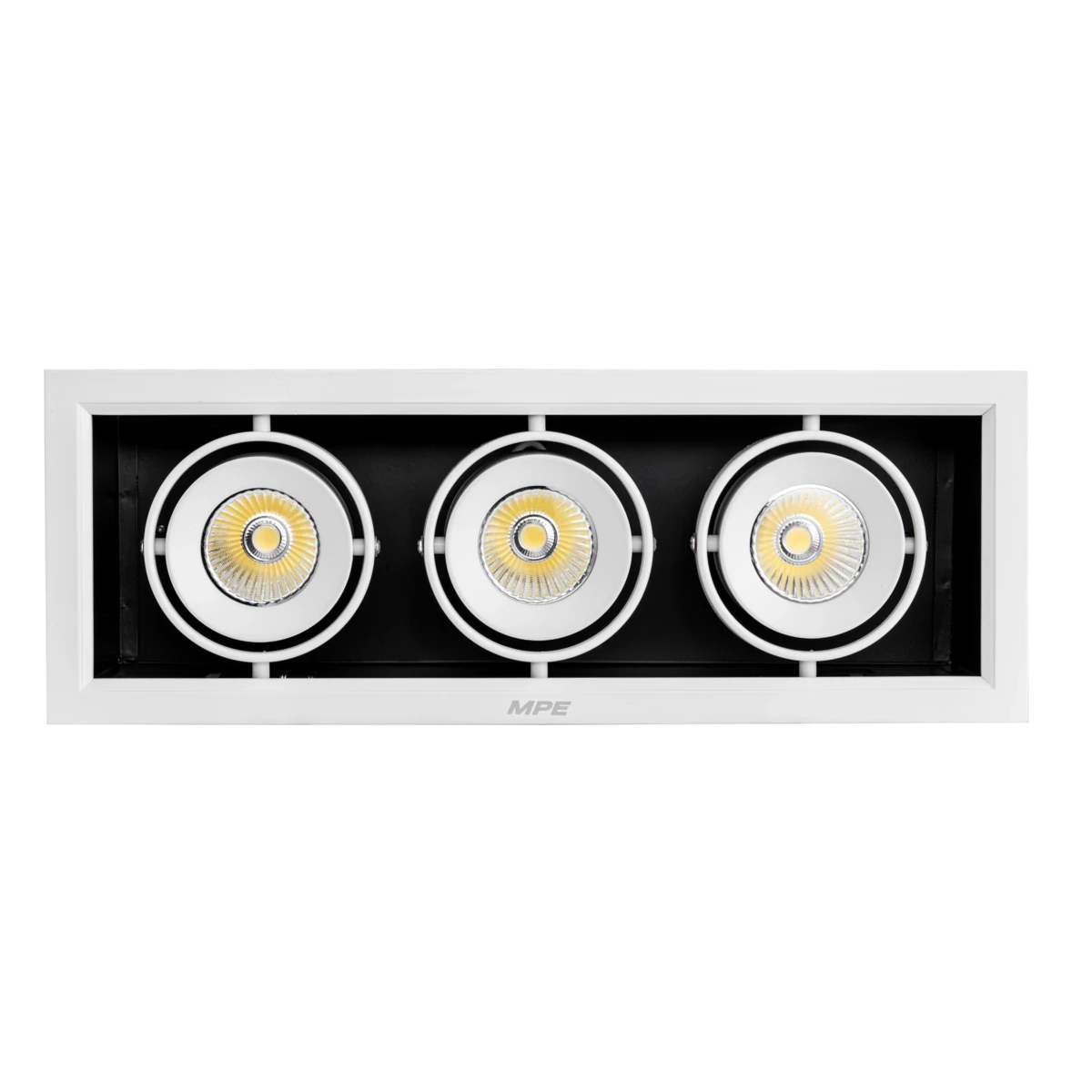 dls-312t-2 Đèn LED downlight vuông gắn âm 3x12W sáng trung tính MPE DLS-312N