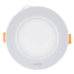 Đèn LED downlight nhôm âm trần viền trắng 7W sáng trắng MPE DLT-7T