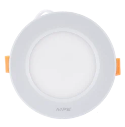 Đèn LED downlight nhôm âm trần viền trắng 7W sáng vàng MPE DLT2-7V