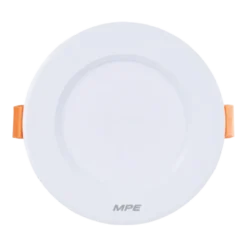 Đèn LED downlight nhôm âm trần viền trắng 9W sáng vàng MPE DLTL-9V