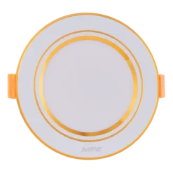 Đèn LED downlight nhôm âm trần viền vàng 5W đổi màu MPE DLV-5/3C