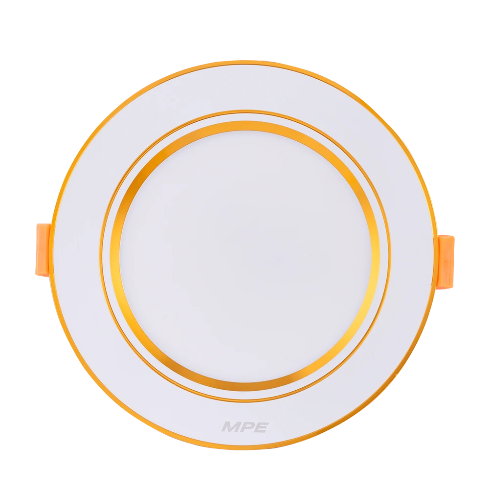 dlv2-5t Đèn LED downlight nhôm âm trần viền vàng 5W sáng trắng MPE DLV2-5T