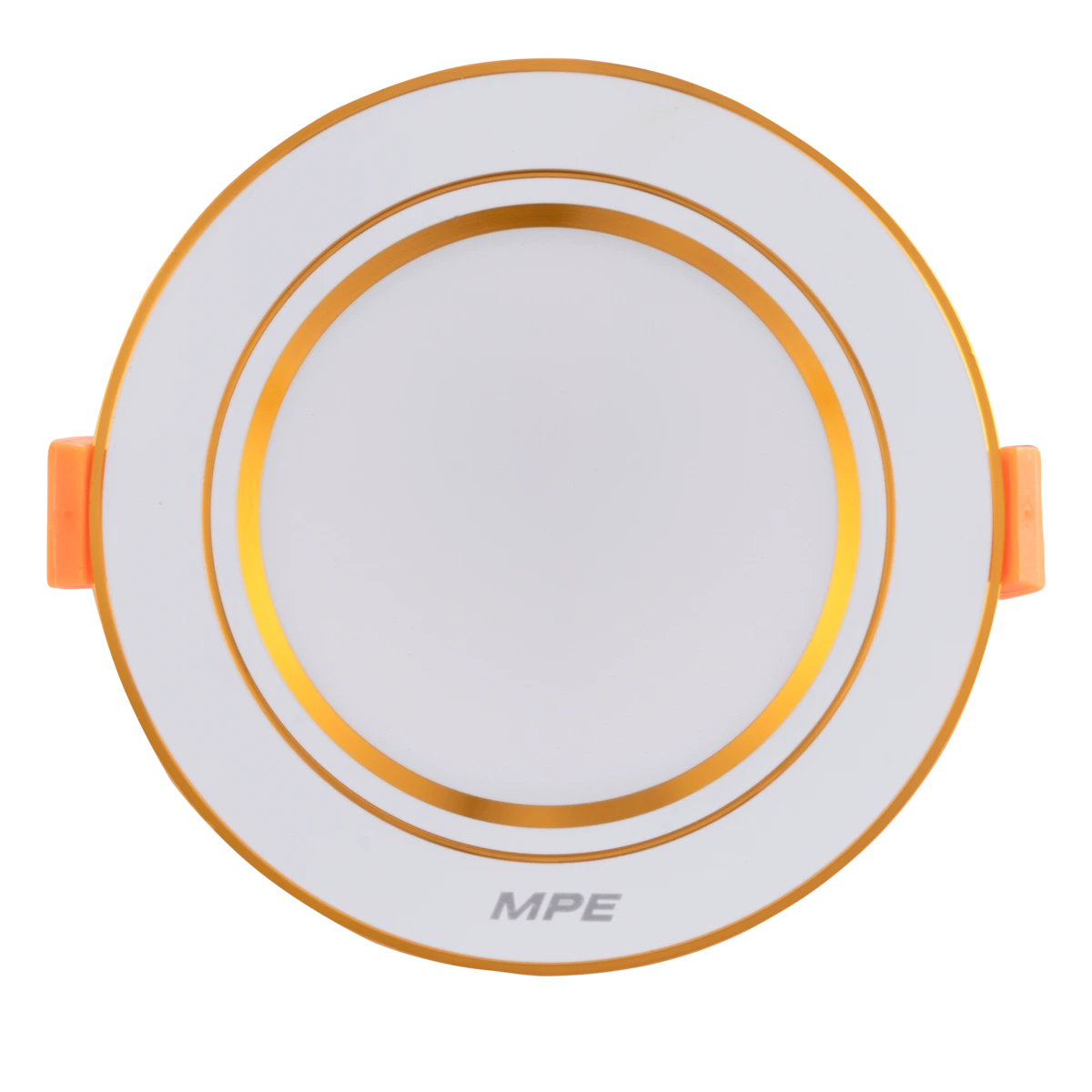 dlvl2-9t-3 Đèn LED downlight nhôm âm trần viền vàng 9W (D140) sáng trắng MPE DLVL2-9T