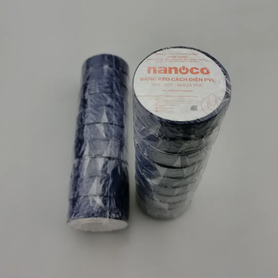 fkpc10b-1 Băng keo cách điện PVC 20 yard xanh dương (China) Nanoco FKPC20B