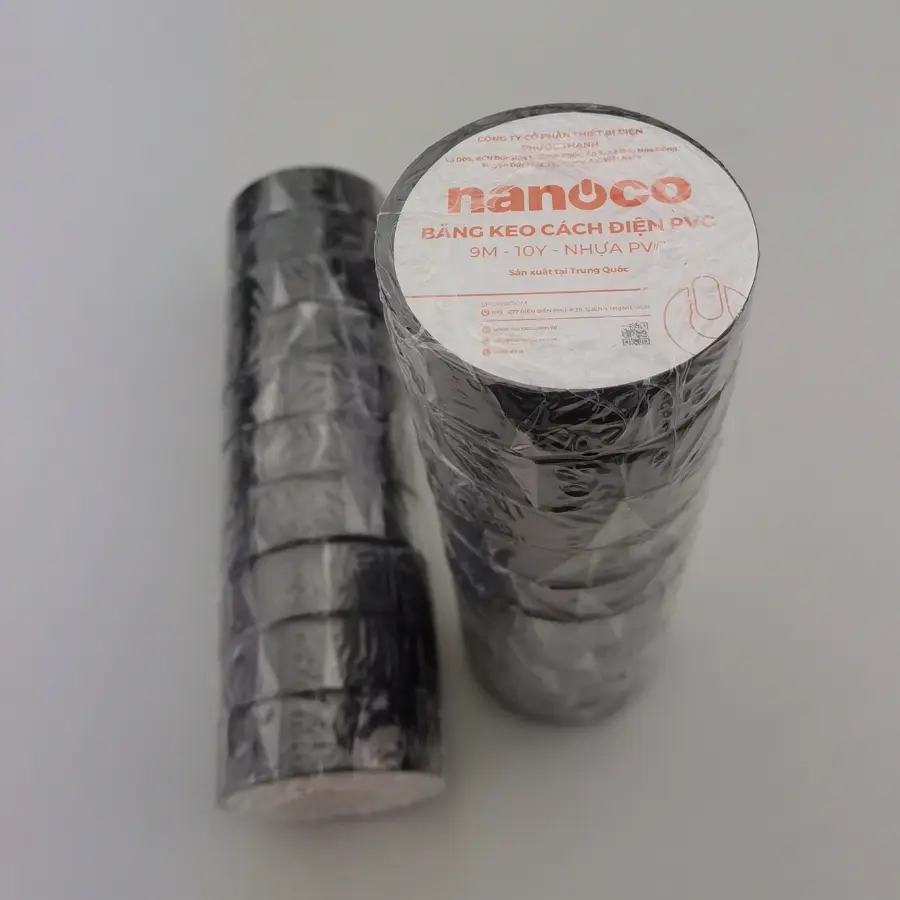 fkpc10bk Băng keo cách điện PVC 10 yard đen (China) Nanoco FKPC10BK