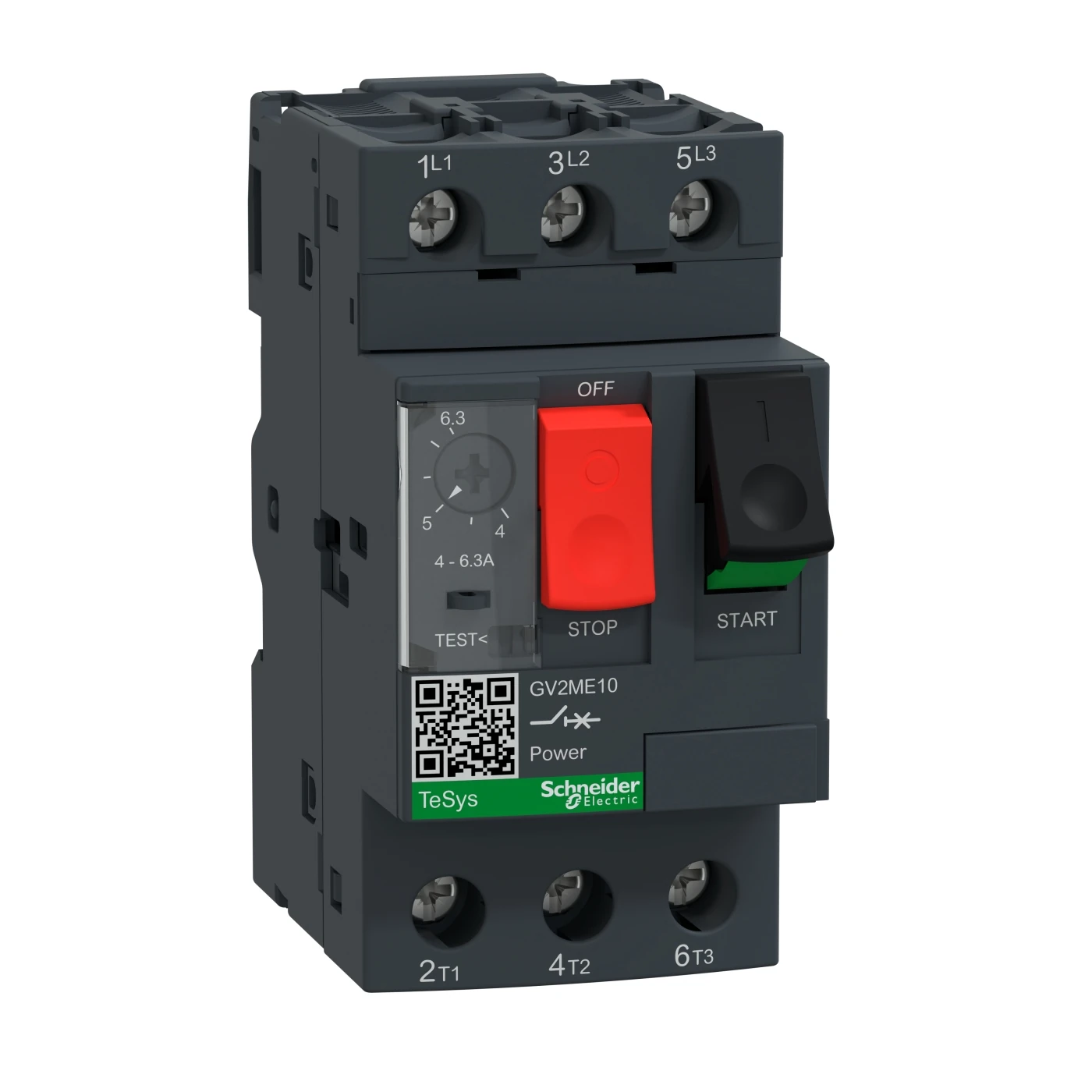 gv2me10 CB bảo vệ động cơ GV2ME 4...6.3A loại từ nhiệt Schneider GV2ME10