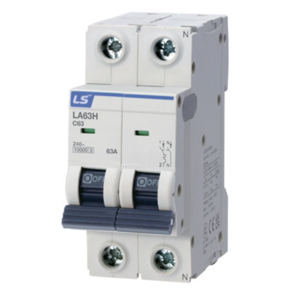 la63h-2p-63a-5 Cầu dao tép MCB LA63H 2P 6A 10kA LS