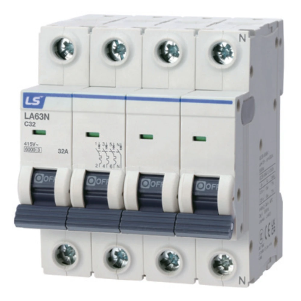 la63n-4p-63a-1 Cầu dao tép MCB LA63N 4P 25A 6kA LS