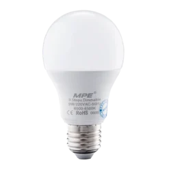 Bóng đèn LED Bulb 3 mức sáng 9W sáng vàng MPE LB-9V/3DIM