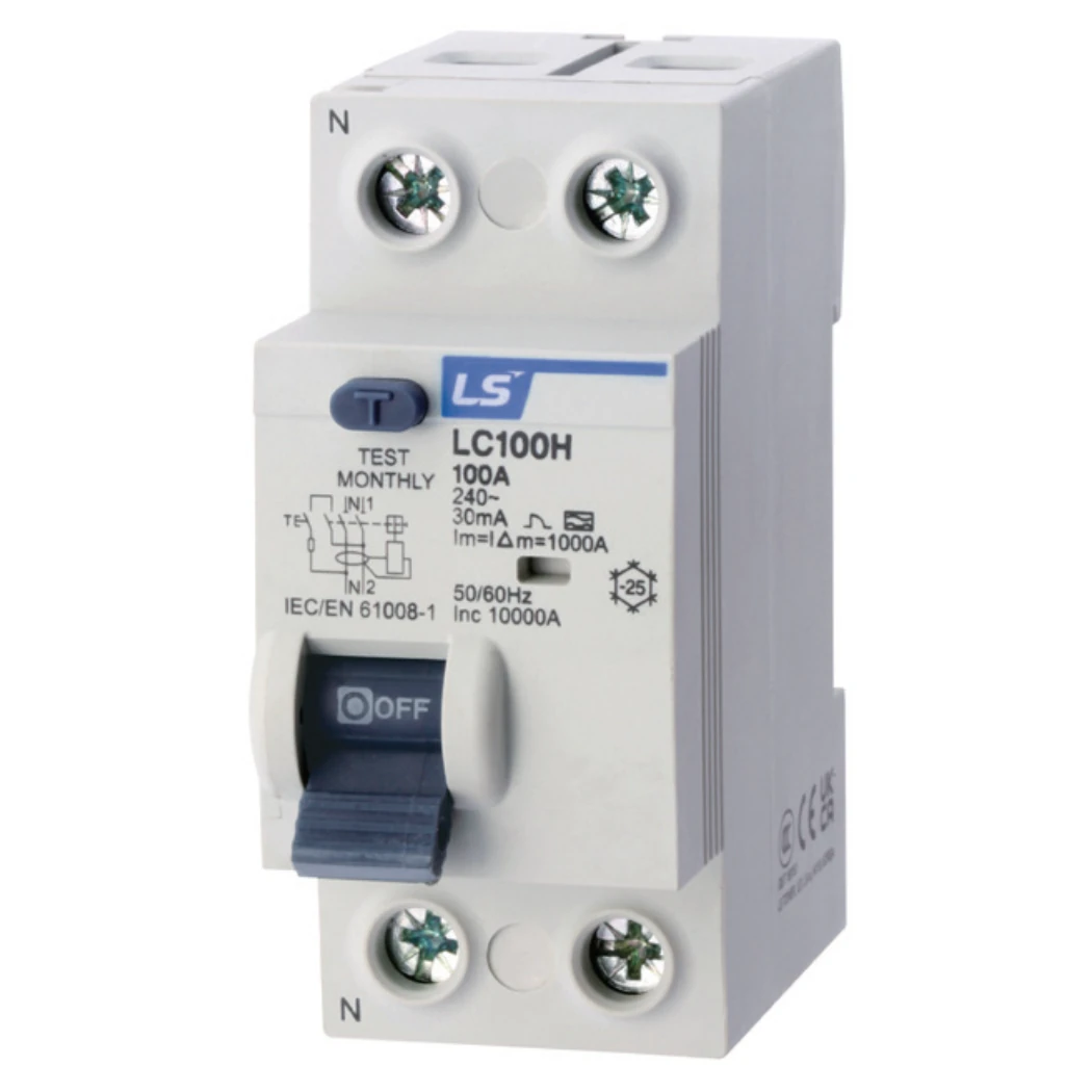lc100h-1pn-100a-30ma-2 Chống rò RCCB LC100H 1P+N 25A 30mA LS