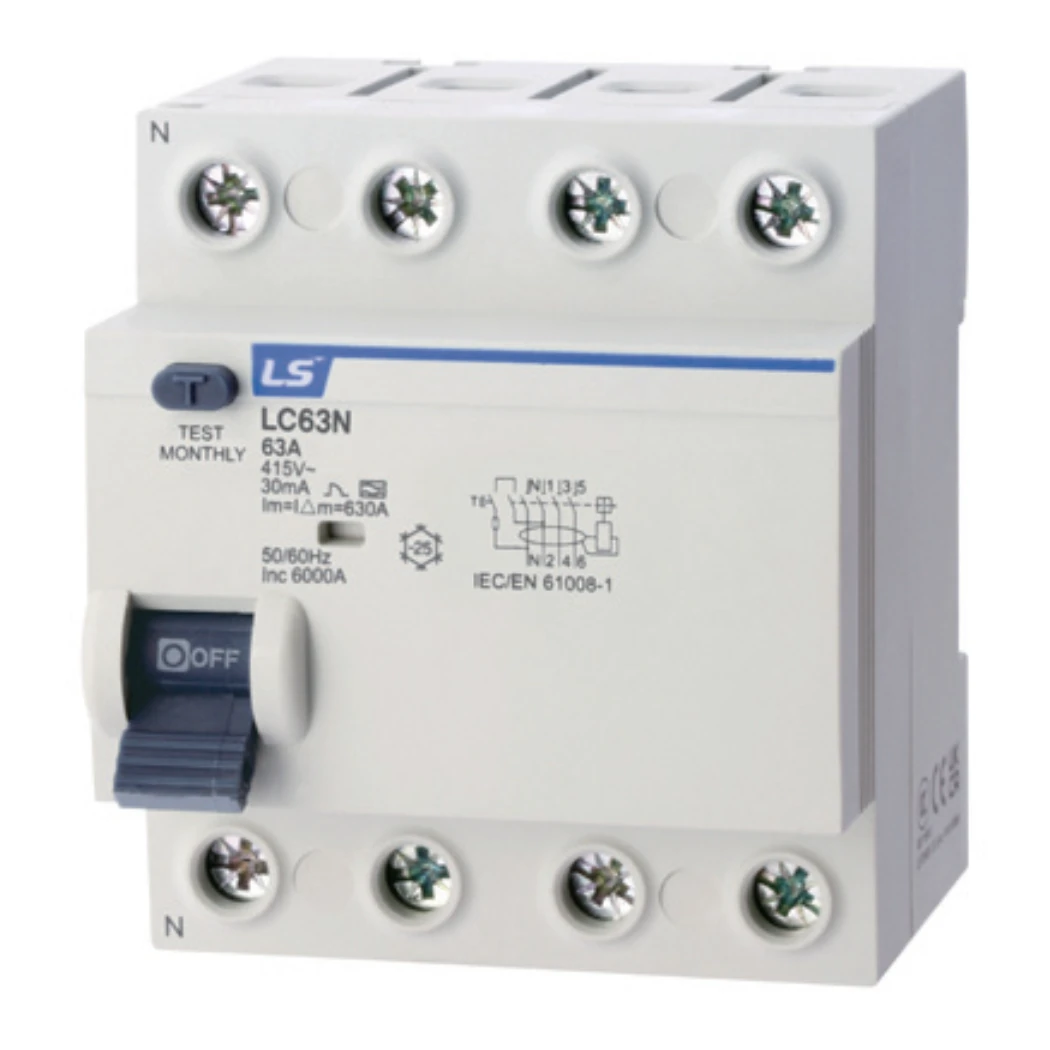 lc63n-3pn-63a-30ma-2 Chống rò RCCB LC63N 3P+N 25A 30mA LS