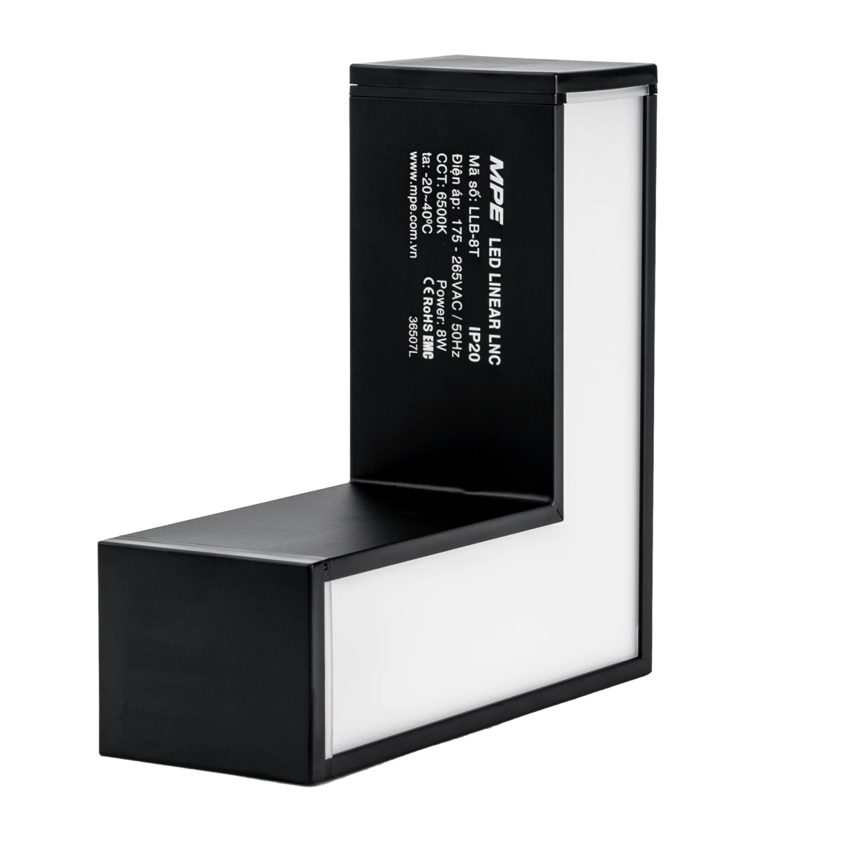 llb-8t Thanh nối màu đen chữ L 8W sáng trắng MPE LLB-8T