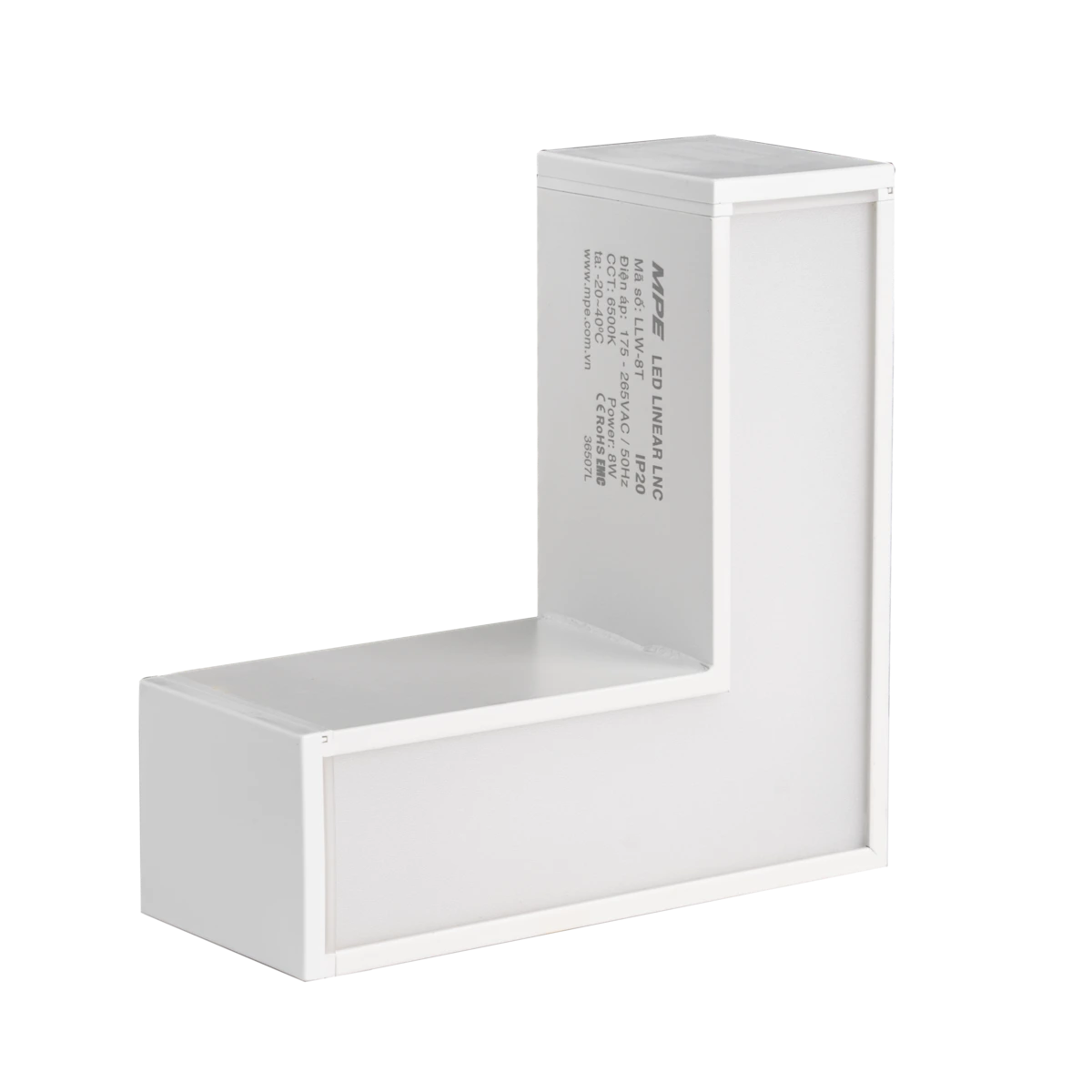 llw-8t Thanh nối màu trắng chữ L 8W sáng trắng MPE LLW-8T