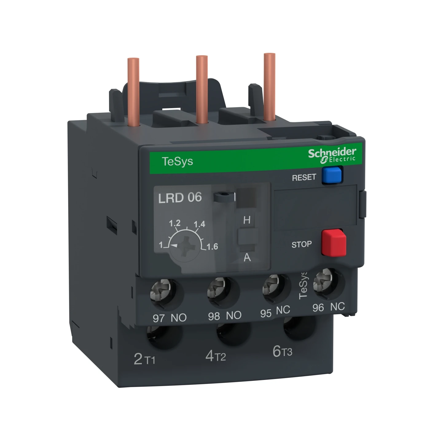 lrd06 Rơ le nhiệt 1...1.6A dùng với Contactor LC1D09 ... LC1D38 Schneider LRD06