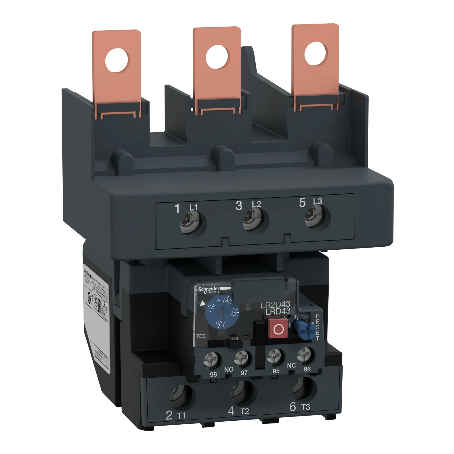 lrd4369 Rơ le nhiệt 110...140A dùng với Contactor LC1D150 Schneider LRD4369