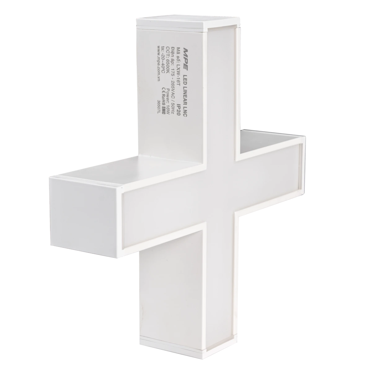 lxw-16t-1 Thanh nối màu trắng chữ X 16W sáng trắng MPE LXW-16T