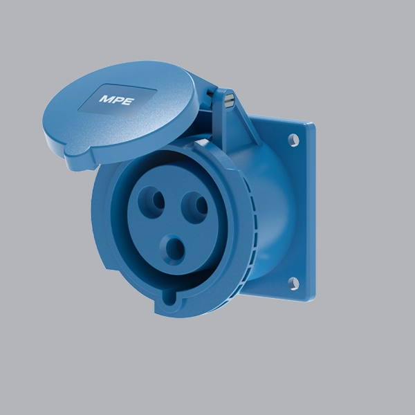 mpn2-323 Ổ cắm gắn âm loại thẳng 32A 2P+E(6h) IP44 MPE MPN2-323