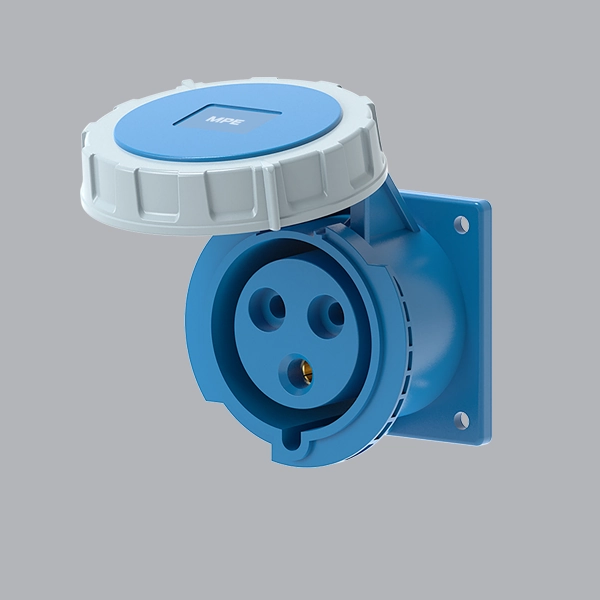 mpn2-3232 Ổ cắm gắn âm loại thẳng kín nước 32A 2P+E(6h) IP67 MPE MPN2-3232