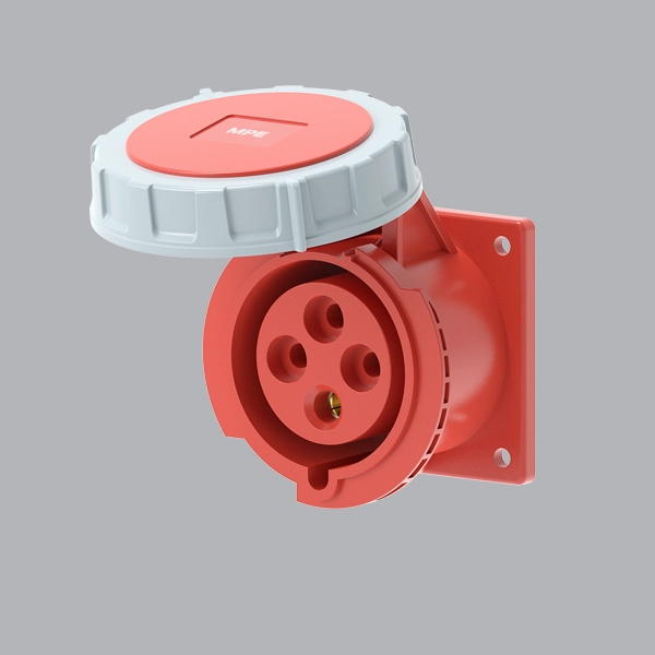 mpn2-3242 Ổ cắm gắn âm loại thẳng kín nước 32A 3P+E(6h) IP67 MPE MPN2-3242