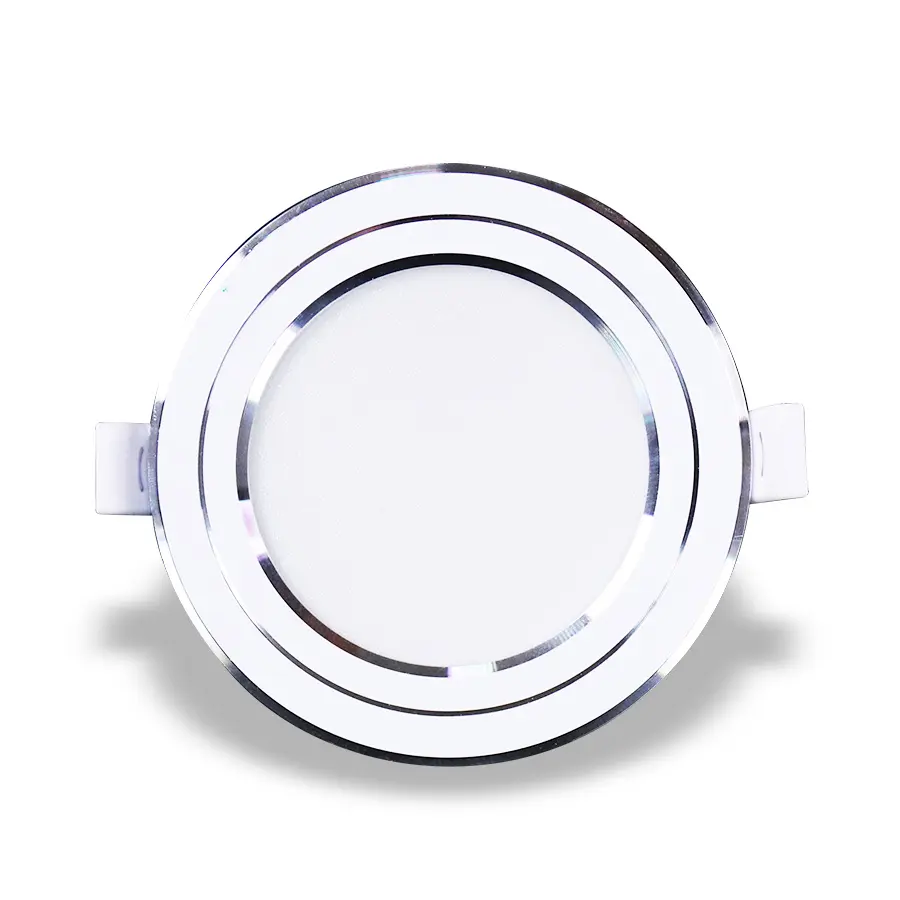 ndl096s90-5 Đèn LED downlight âm trần viền bạc 12W sáng vàng Nanoco NDL123S110