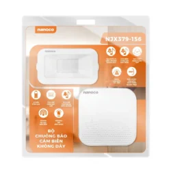 Chuông báo cảm biến không dây kèm chuông điện báo xa 150m Nanoco NJX379-156