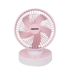 Quạt sạc 5W màu hồng Nanoco NRF6215P