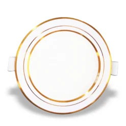 Đèn LED downlight âm trần viền vàng 9W sáng trắng Nanoco NSD096G110