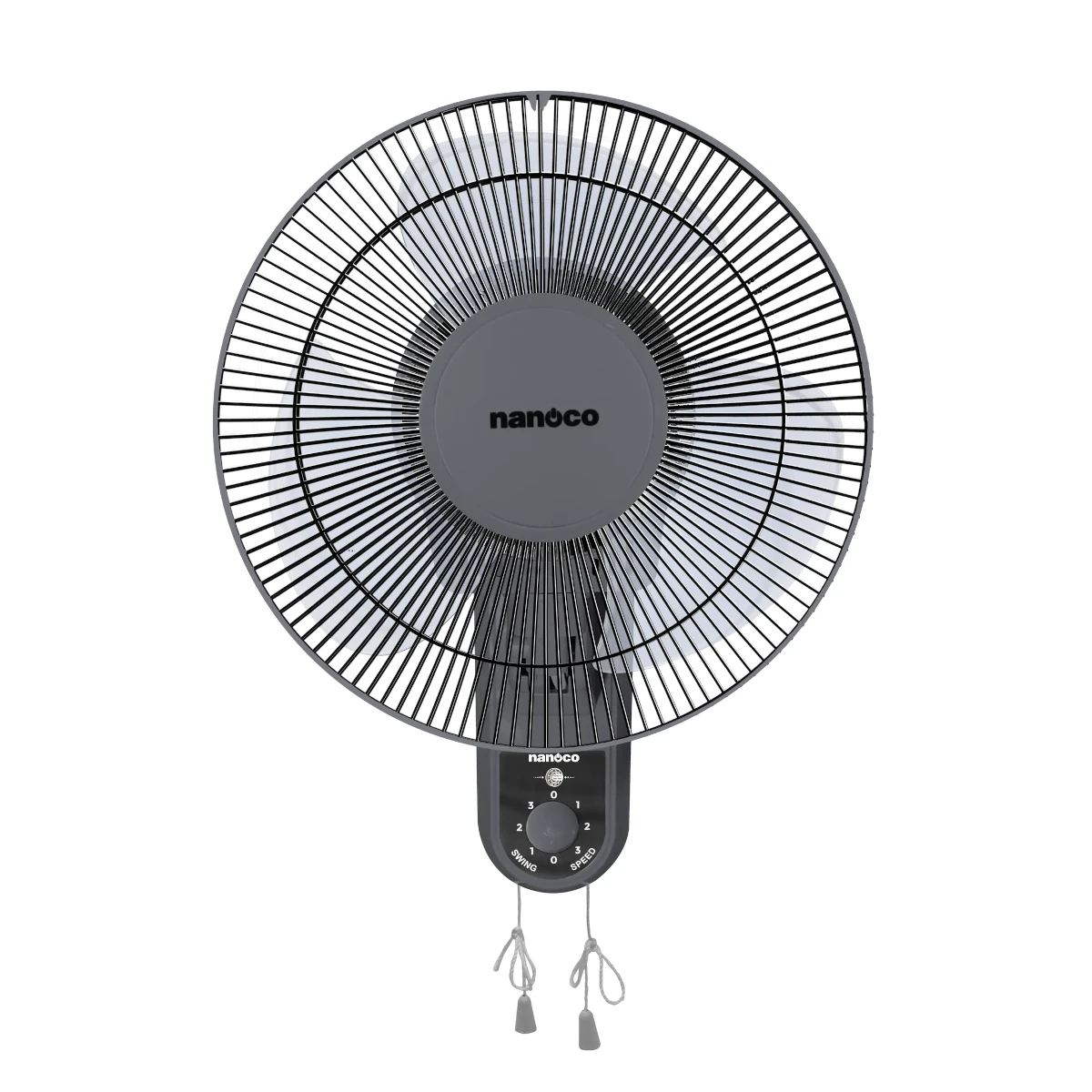 nwf1218gr Quạt treo tường dây giật màu ghi Nanoco NWF1218GR