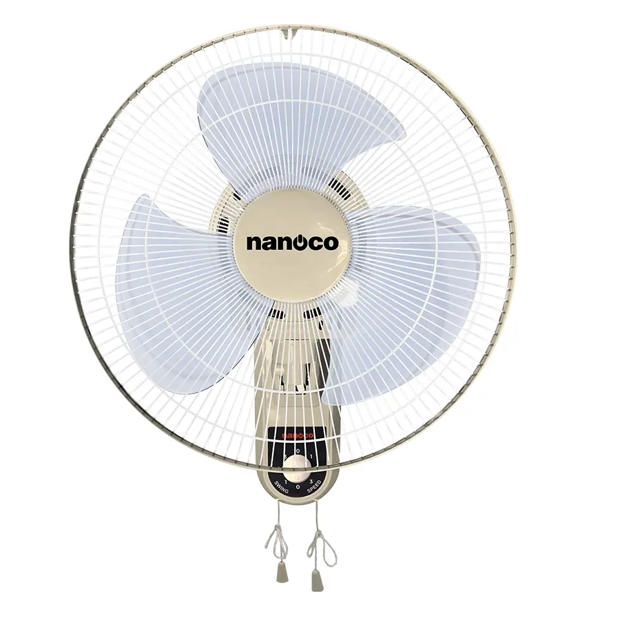 nwf1611be Quạt treo tường dây giật màu beige Nanoco NWF1611BE