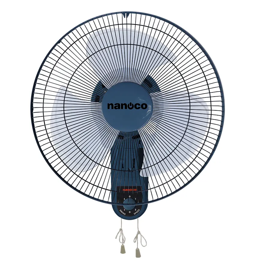 nwf1611bl Quạt treo tường dây giật màu xanh Nanoco NWF1611BL