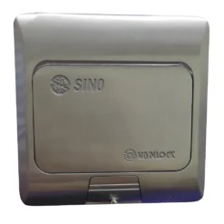 Ổ cắm âm sàn kiểu A vuông màu nhôm Vanlock P001/1/NH/A