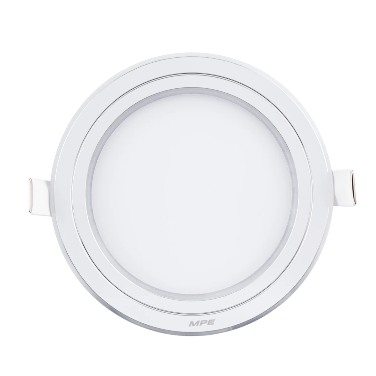 rpl-12s-3c-s Đèn LED panel nhôm âm trần viền bạc 12W đổi màu MPE RPL-12S/3C/S