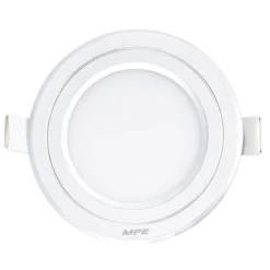 Đèn LED panel nhôm âm trần viền bạc 7W sáng trắng MPE RPL-7T/S