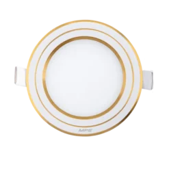 Đèn LED panel nhôm âm trần viền vàng 9W đổi màu MPE RPL-9S/3C/G