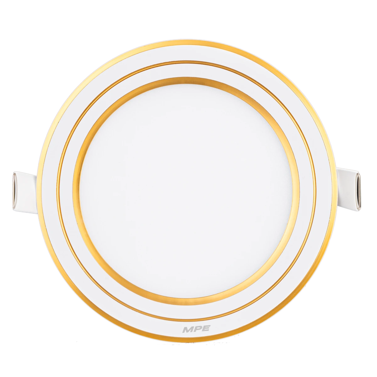 rpl-9t-g Đèn LED panel nhôm âm trần viền vàng 9W sáng trắng MPE RPL-9T/G